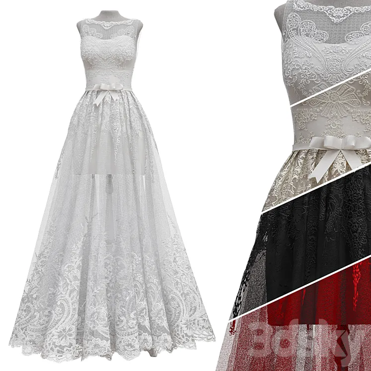 Wedding Dress 3DS Max Model