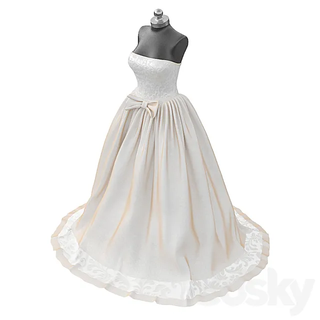 Wedding dress 3ds Max