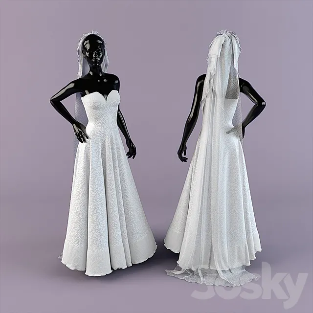 Wedding Dress 3DSMax File