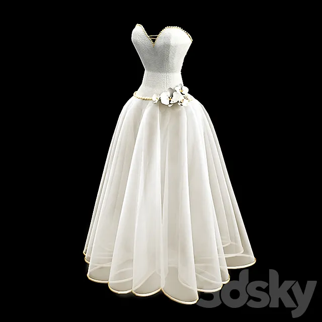 Wedding Dress 3DSMax File