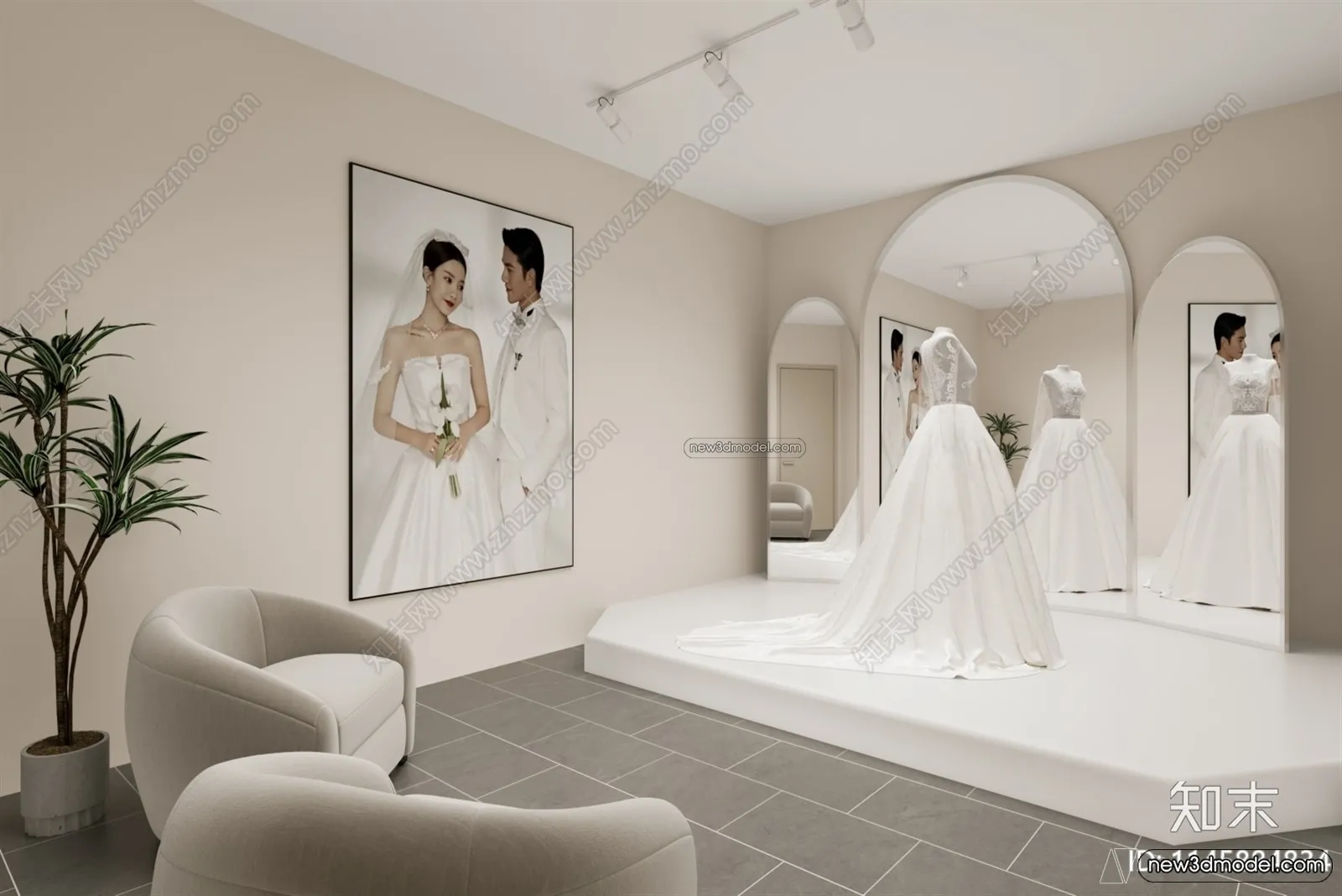 Wedding Studio – 3D Interior Scene – 3D Models – 022