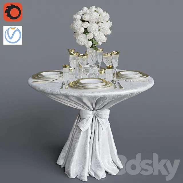 Wedding table 3DSMax File