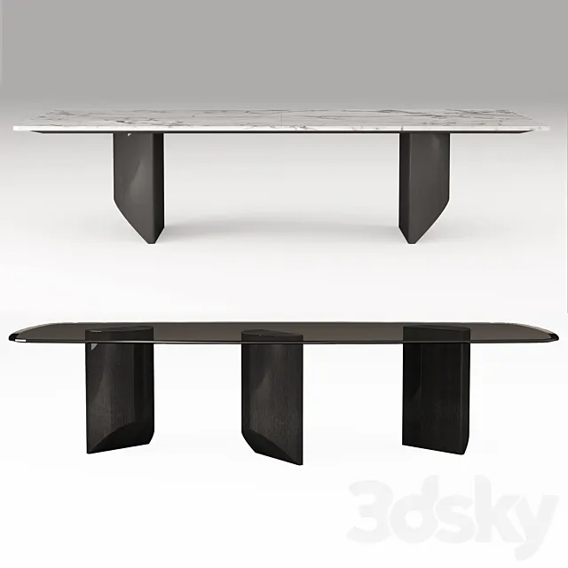 Wedge Dining Table Minotti 3ds Max