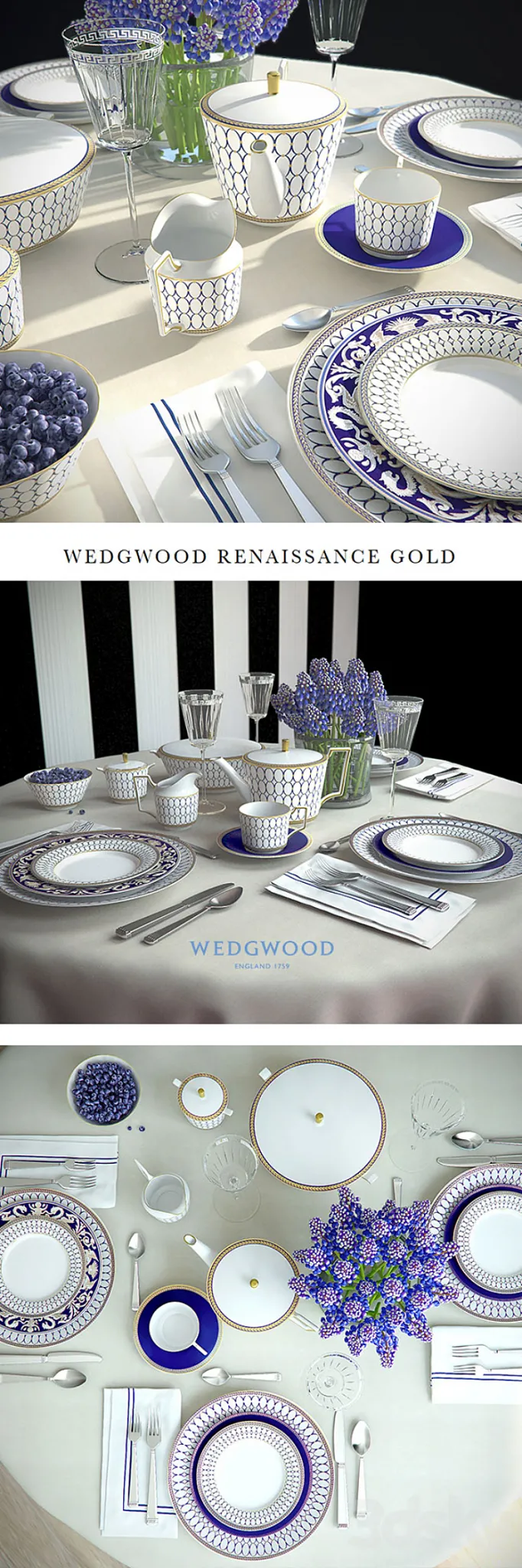 Wedgwood Renaissance Gold – Serving 3DS Max