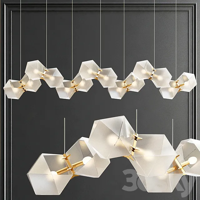 Welles long chandelier 3DS Max Model