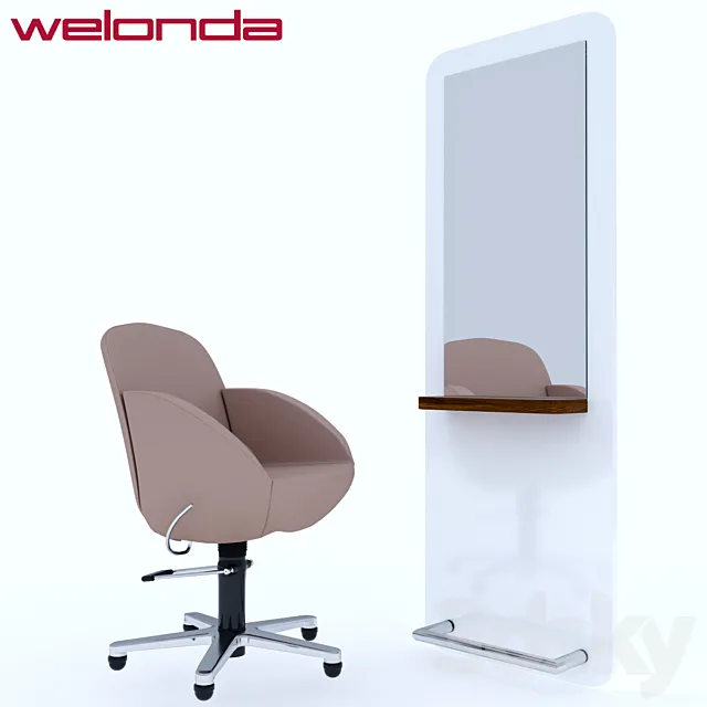 Weloda vida chair and style mirror 3DS Max Model