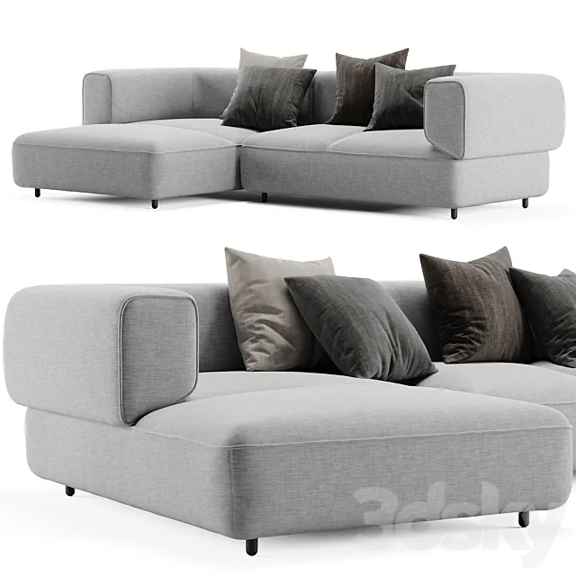 Wendelbo poff sofa 3ds Max