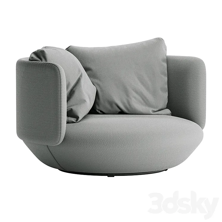 WENTZ Baixa Lounge Chair – Light Gray 3DS Max