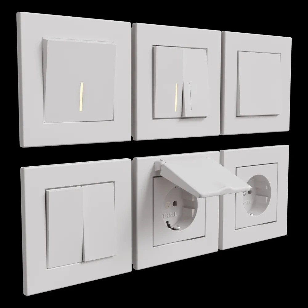 Werkel – Sockets and switches White Matt 3ds Max