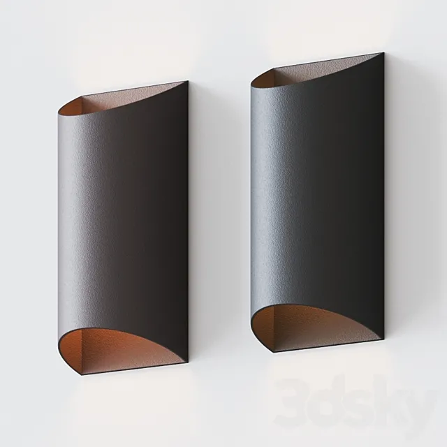 Wesley Two-Light LED Outdoor Wall Sconce by Kichler 3ds Max