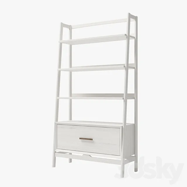 West Elm _ Mid-Century Bookshelf 3DS Max Model