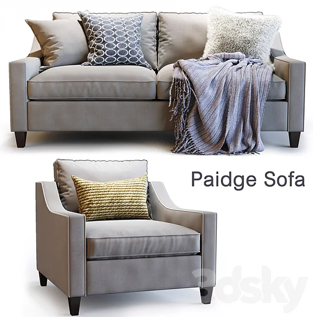 West elm _ Paidge Loveseat 3ds Max