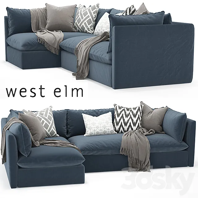 west elm _Shelter Sectional sofa 3DSMax File