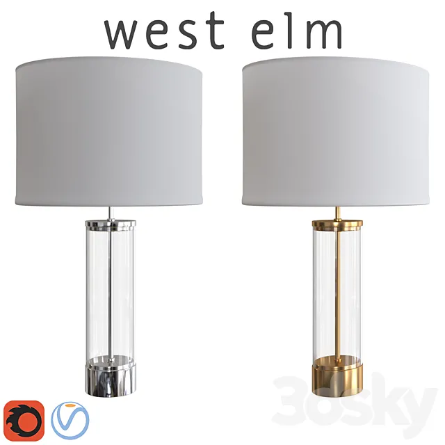 West Elm Acrylic Column 3DS Max Model