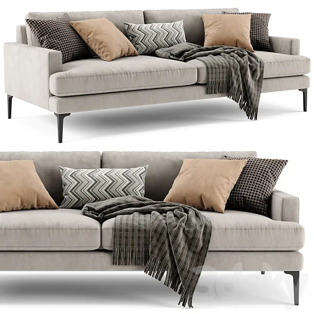 West Elm Andes 2 Seats Sofa 3ds Max