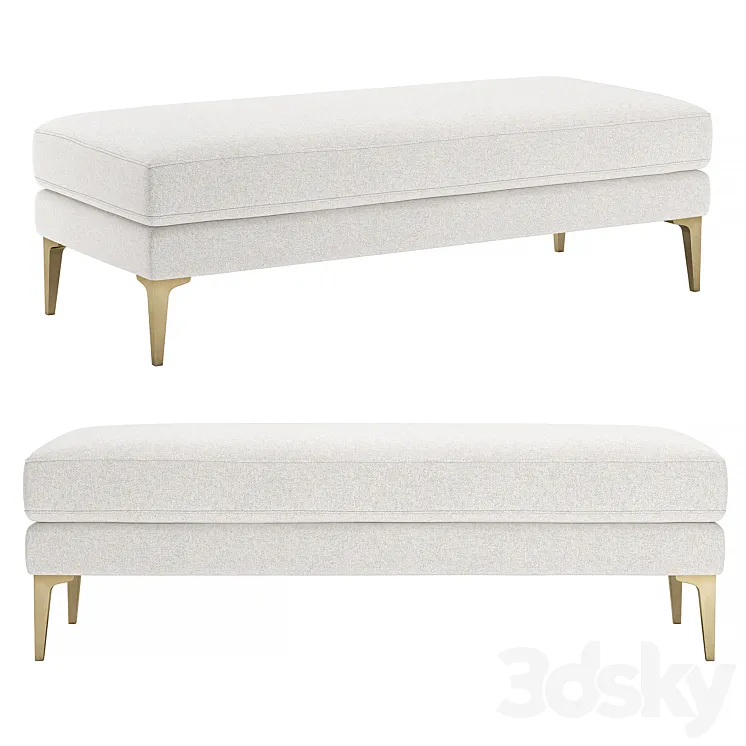 West Elm Andes Bench 3DS Max Model