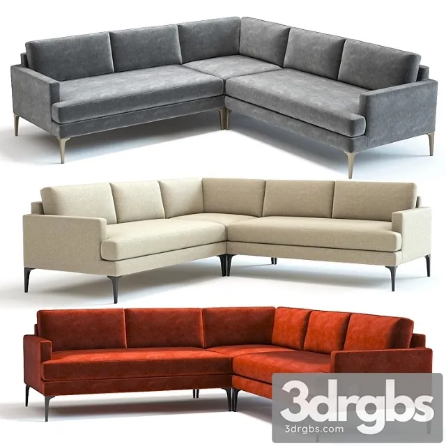 West elm andes l-shaped sofa