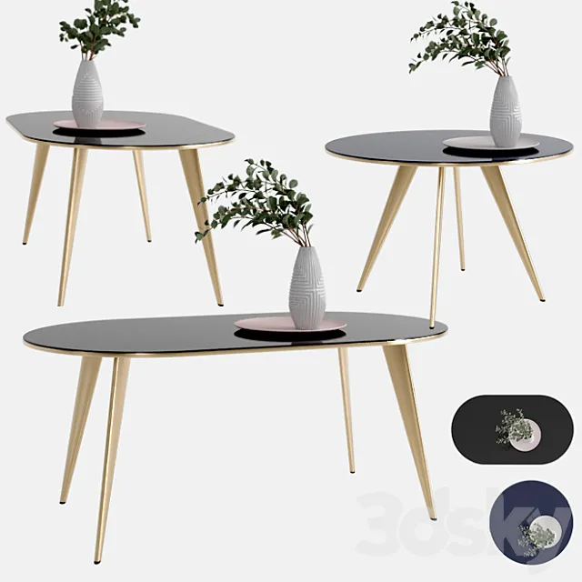 WEST ELM Arden Dining Table 3DSMax File