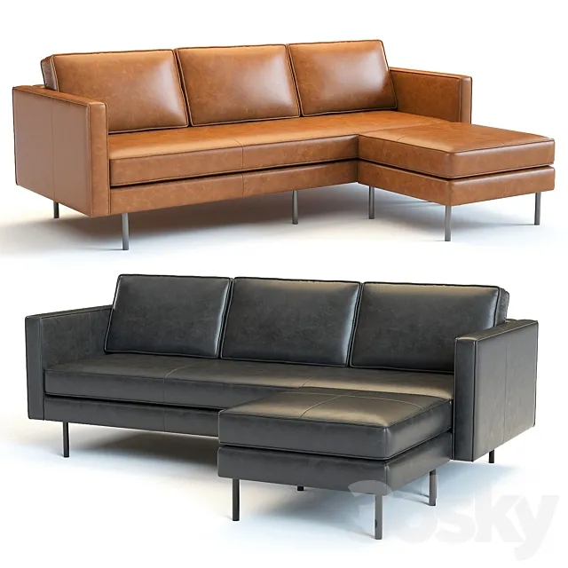 West Elm Axel Corner Sofa 3ds Max