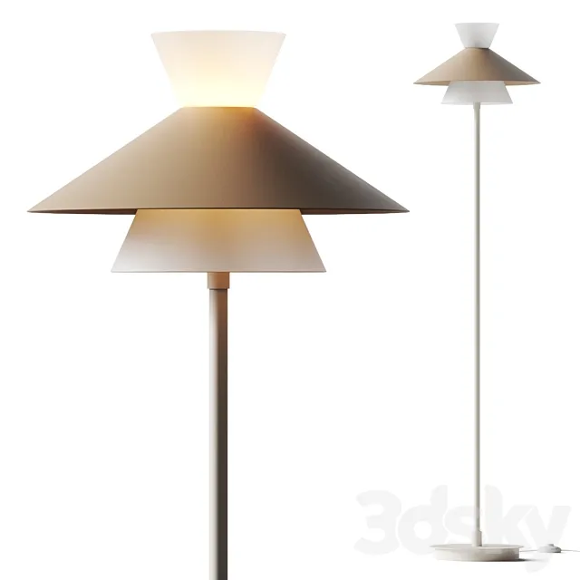 West Elm Billy Cotton Bennett Floor Lamp 3ds Max