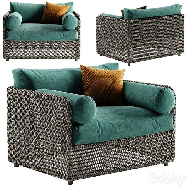 West Elm Coastal armchair 3dsMax Model