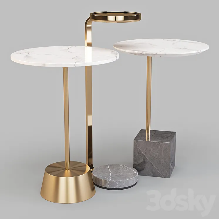 West Elm: Cube Maisie and Murray – Drink and Side Tables Set 02 3DS Max