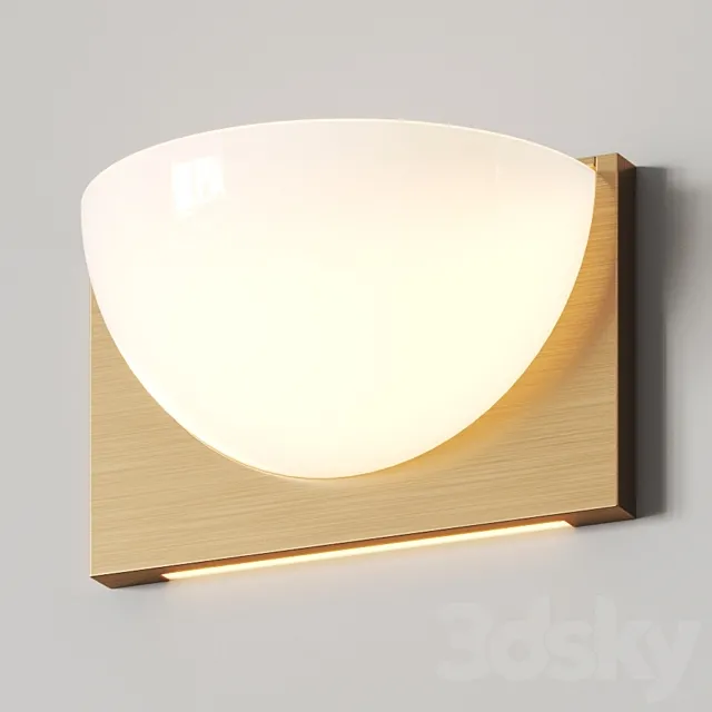 West Elm Curved Half Moon Sconce 3ds Max