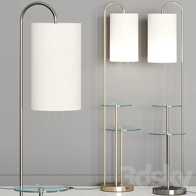 West Elm Deco Shelf Floor Lamp 3ds Max