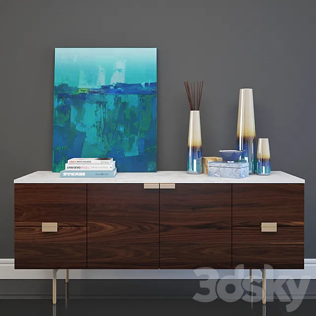 West Elm Delphine Buffet 3ds Max