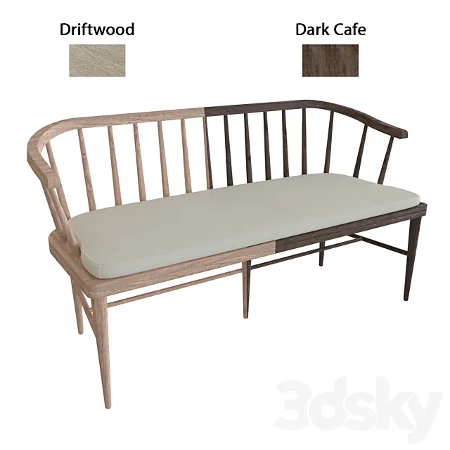West Elm Dexter Bench 3DS Max Model