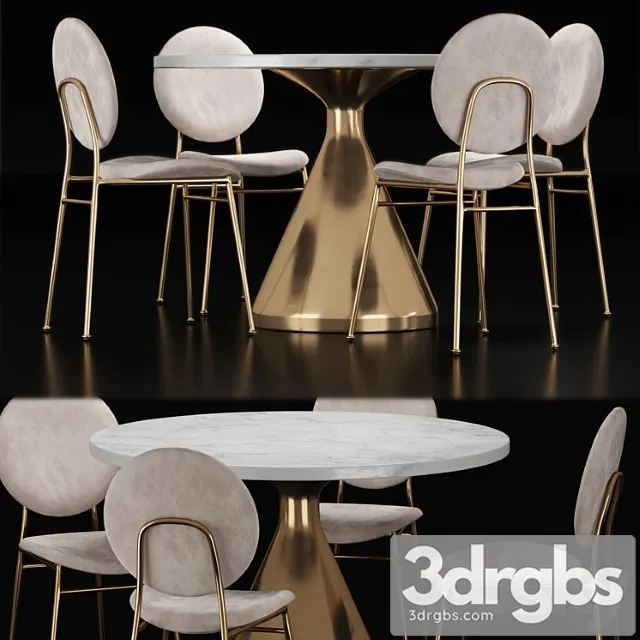 West Elm Dining Set 1 1 3dsmax Download