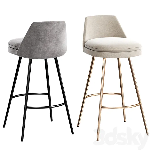 WEST ELM Finley Counter Stool 3DSMax File
