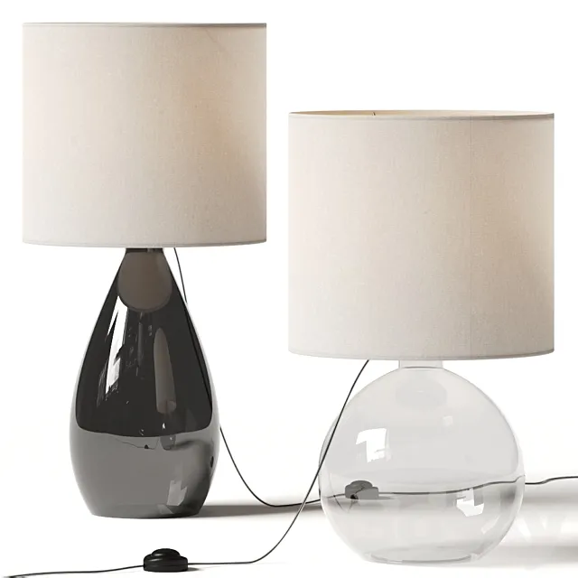 West Elm Foundational Glass Table Lamps 3ds Max