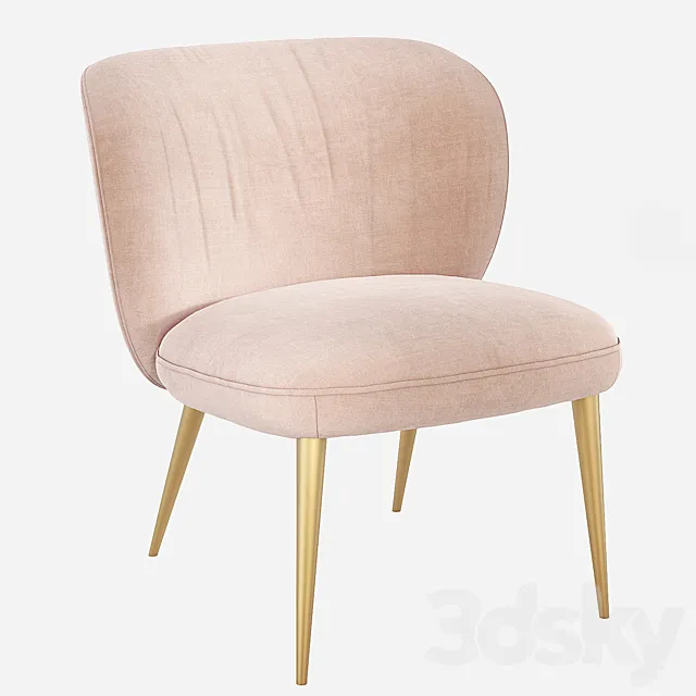 West Elm Ginger Slipper Chair 3ds Max