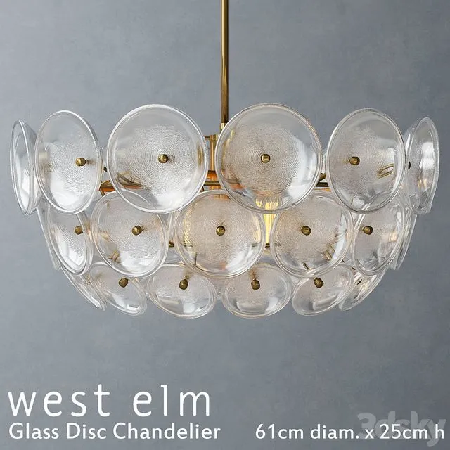 West elm – Glass Disc Chandelier 3dsMax Model