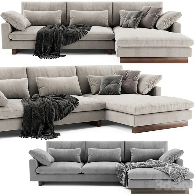 West Elm Harmony Chaise Longue 3dsMax Model