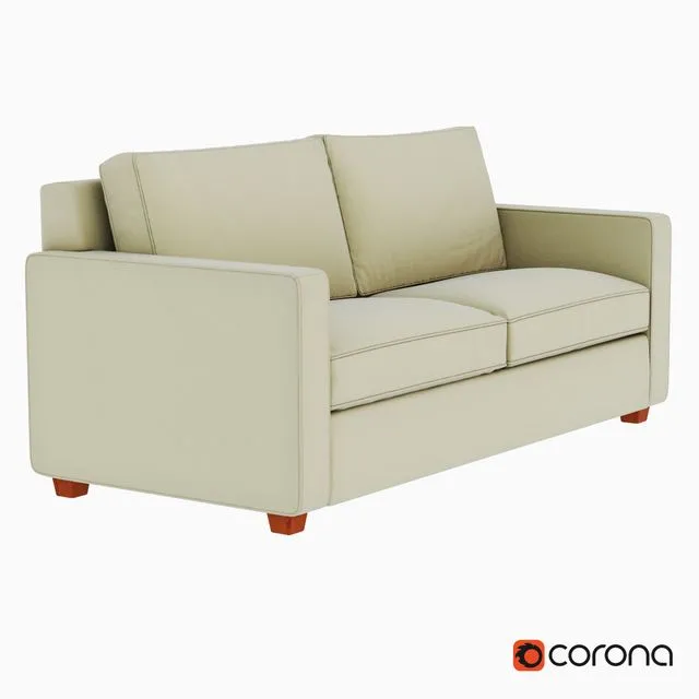 West Elm Henry Sofa 3dsMax Model