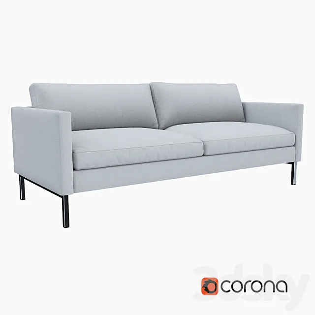 West Elm High Line Upholstered Sofa 3DS Max Model