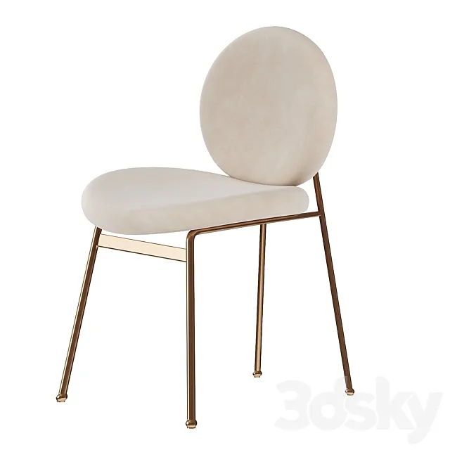 West elm Jane Dining Chair 3ds Max