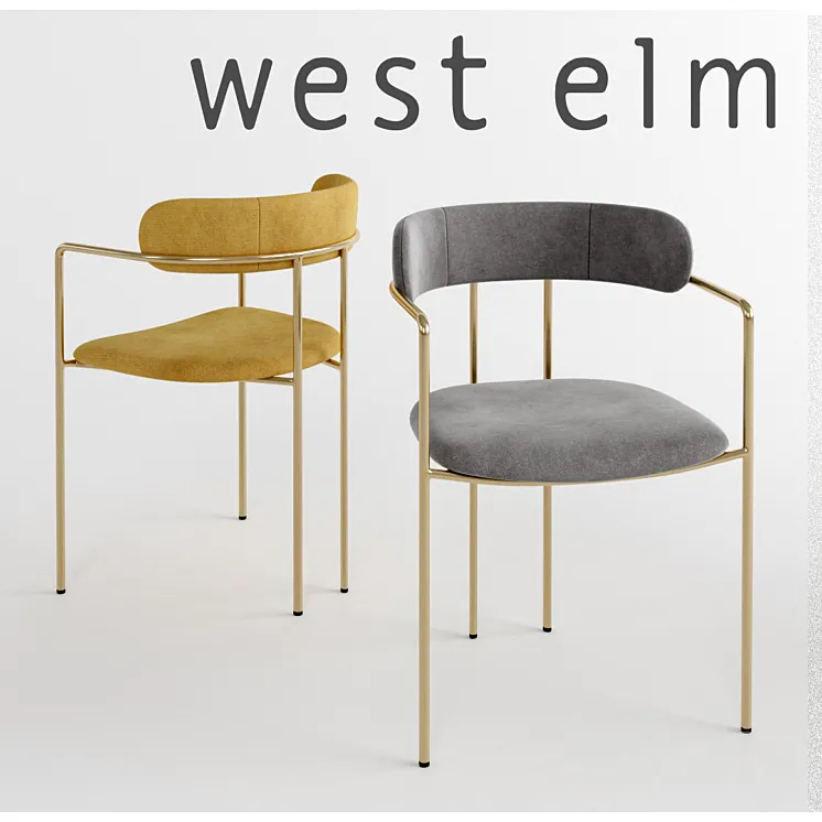 WEST ELM Lenox Dining Chair 3DS Max