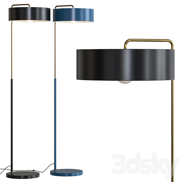 West Elm Library Floor Lamp 3DS Max Model