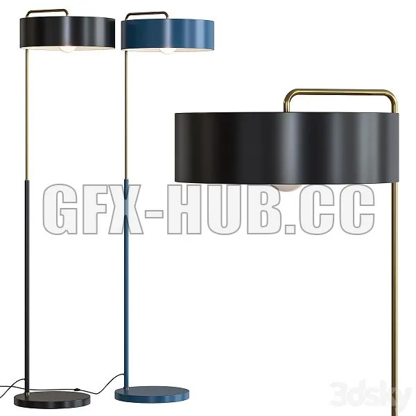 West Elm Library Floor Lamp 3dsMax Model