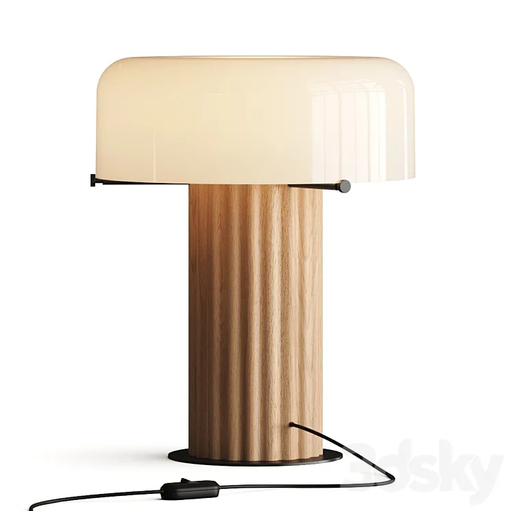 West Elm Linus Fluted Table Lamp 3DS Max