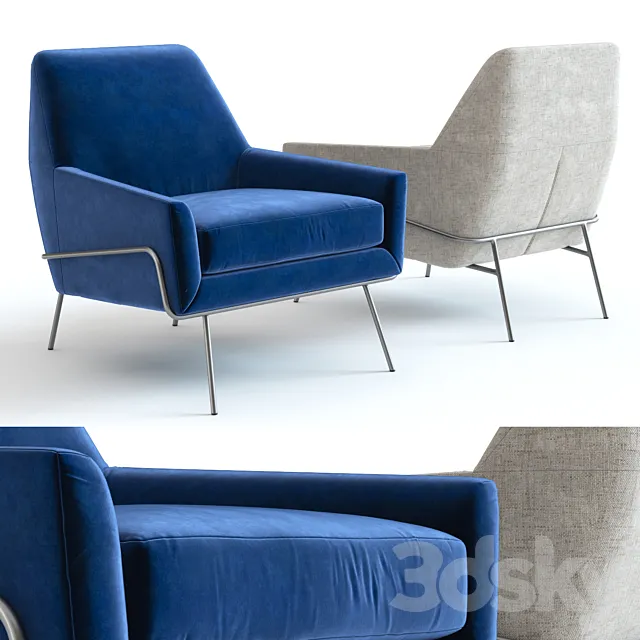 West Elm Lucas Wire Base Chair 3ds Max