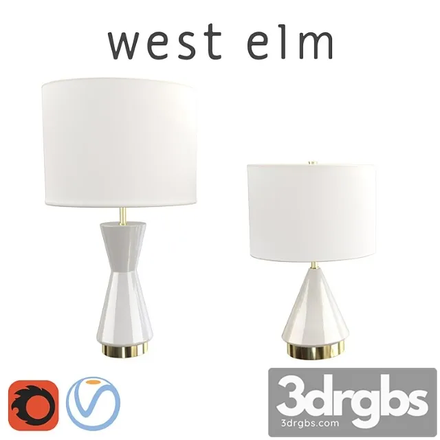 West Elm Metalized Glass Table Lamp Pearl 3dsmax Download