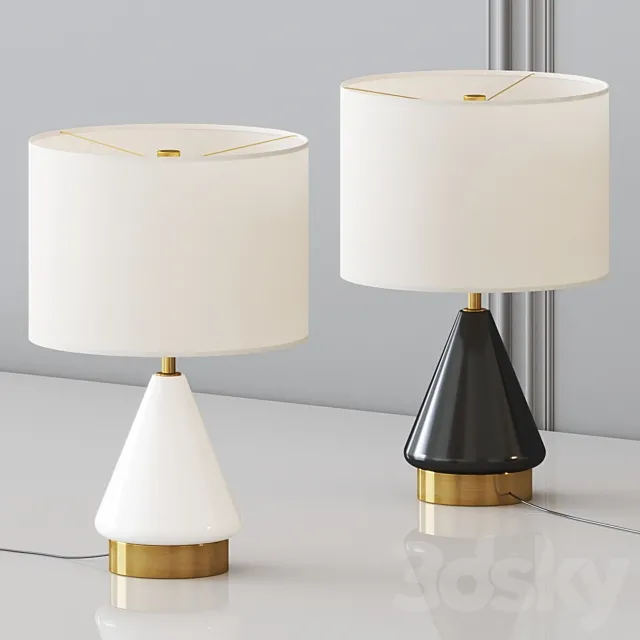 West Elm – Metalized Table Lamp 3DS Max Model