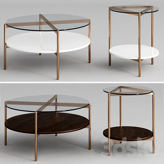 West Elm Mid-Century Art Display Table 3ds Max