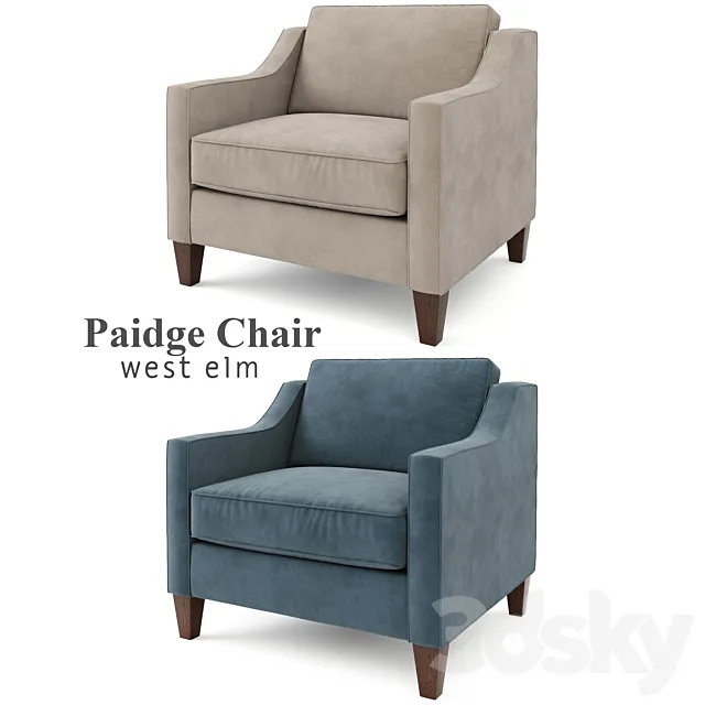 West Elm Paidge Chair 3DS Max Model