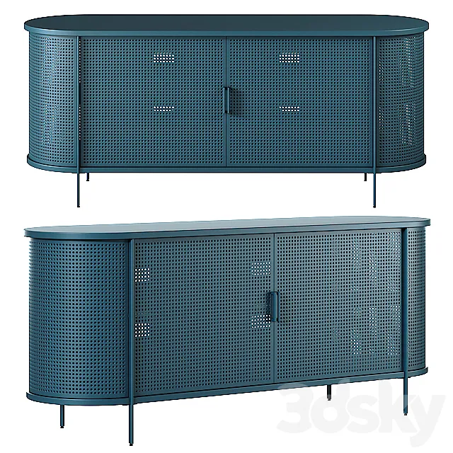 West Elm Perforated Metal Buffet 3DSMax File