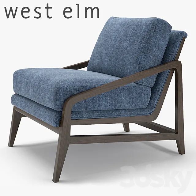 West Elm Peyton Armchair 3DS Max Model